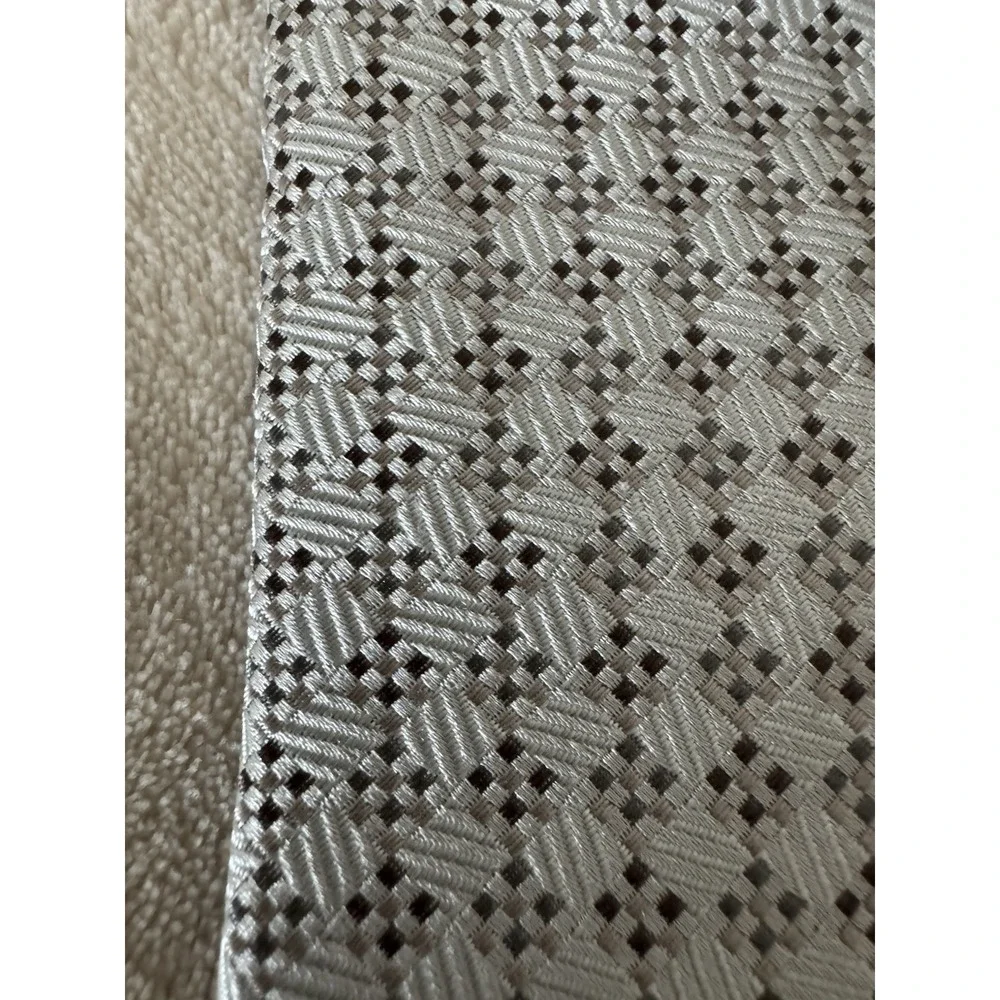 Giorgio‎ Armani Silk Tie Gray Geometric Pattern Made in Italy Luxury Designer